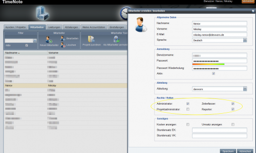 Neue Mitarbeiterrolle - Projektadministrator Neue Mitarbeiterrolle - Projektadministrator